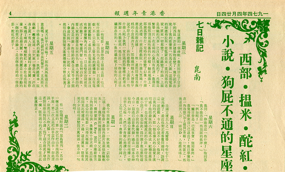 七日雜記 崑南